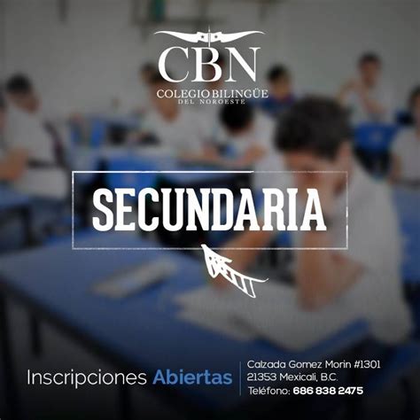 cbn secundaria|En CBN secundaria tenemos .